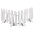thumbnail image 4 of HINTRMENT 2Pcs White Plastic Garden Fence Decorative Courtyard Border Weather Resistant Landscape Edging, 4 of 8