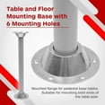 thumbnail image 3 of 2-Pack Black Aluminum Alloy RV Table Base Mounts - 6.5 Inch Diameter, Double Stable Bracket Design for 2.25 Inch Table Rods, Lightweight, Corrosion/Wear Resistant with 12 Installation Screws,, 3 of 5