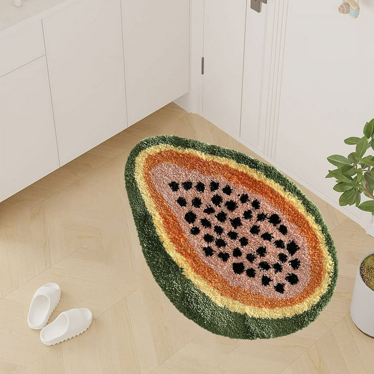 FROZZUR Cherry Bath Mat for Bathroom, Luxury Bathroom Mats Non Slip Cute  Fruit Shaped Absorbent Bathtub Rug Bathroom Tub Plush Shower Rugs Washable  –