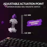 Keychron K2 HE Rapid Trigger Wireless Custom Mechanical Keyboard with Hall Effect Gateron Double-Rail Magnetic Switch, QMK 2.4 GHz Bluetooth 5.2 RGB Compatible with Mac Windows Linux