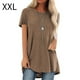 thumbnail image 1 of Sonducket Camisa de mujer con cuello y manga corta en color liso Prendas para la parte del cuerpo Caqui XXL, 1 of 4