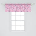 thumbnail image 2 of Ambesonne Cartoon Window Valance, Bows and Buttons Ribbon, 54" X 18", Pale Pink and Mauve, 2 of 3