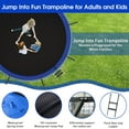 thumbnail image 4 of Jump Into Fun Trampoline 8 10 12 14 15 16FT, Trampoline with Enclosure, Basketball Hoop, Swing, LED Light and More Gifts, 800LBS Trampoline for 2-3 Kids, Outdoor Galvanized Spray No Gap Trampoline, 4 of 8