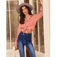 thumbnail image 4 of Ekouaer Silk Satin Pajamas for Women Button Down Pjs Set Long Sleeve Loungewear 2 Piece Wide Leg Sleepwear, 4 of 6