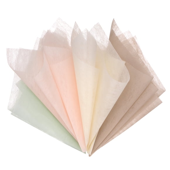 Paquete de 152 Papeles de Envoltura de Flores de Algodón Coreano - Papel de Envoltura Floral (11.8x11.8 pulgadas, Beige+Nude+Rosa+Verde)