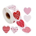 thumbnail image 1 of Glitter Stickers Red Gift Tags Book Album Paper Tape Packing Wrapping Label Heart Pattern Gift Tape Diary Sticker Tape, 1 of 2