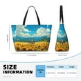 thumbnail image 5 of KLL Field Bicycle Young Sunflower Print Large Beach Tote Bag Women Waterproof Sandproof Zipper Beach Tote Bag for Pool Gym Grocery Travel with Wet Pocket, 5 of 7