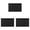 Black 3 Packs, variant on Fireproof Fireplace Hearth Rug Non Slip Protection Mat Flame Resistant Pad 2PCS