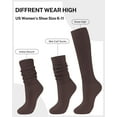 thumbnail image 3 of Slouch Socks for Women, Knee High Boot Long Socks, Cotton Tube Socks for Women 1 Pairs, 3 of 7