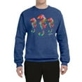 thumbnail image 2 of Wild Bobby, Colorful Rainbow Seahorses Animal Lover Unisex Crewneck Graphic Sweatshirt, Vintage Heather Blue, 3XL, 2 of 3