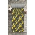 thumbnail image 3 of Ambesonne Nature Quilted Bedspread Set 2 Pcs, Lemon Branches Growth, Twin Size, Olive Green Yellow, 3 of 3
