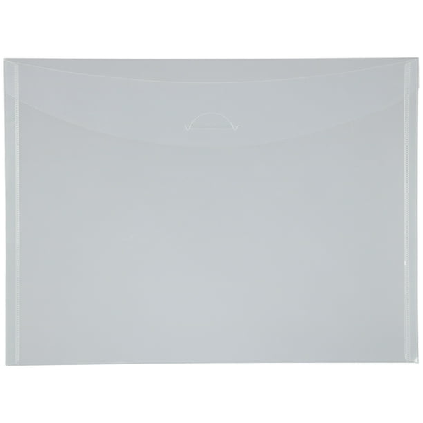 JAM Plastic Envelopes with Tuck Flap Closure, Letter Booklet, 8 7/8 x