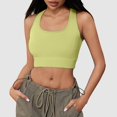 thumbnail image 2 of OSOLU Women Yoga Sports Bra With High Support And Feel Workout Sports High Support Comfortable Bralettes Light Yellow S, 2 of 7