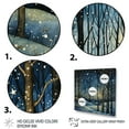 thumbnail image 3 of Designart "Festive Winter Woodscape under Starry Night" Food & Beverage Framed Wall Art - Blue Fruits Living Room Framed Canvas Art, 3 of 6