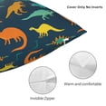 thumbnail image 3 of Fuzoiu Colorful Dinosaur Print Square Pillow Cover,Hidden Zipper Design,Luxury Square Pillow Case, Throw Pillow,Couch Cushion-22"x22", 3 of 7