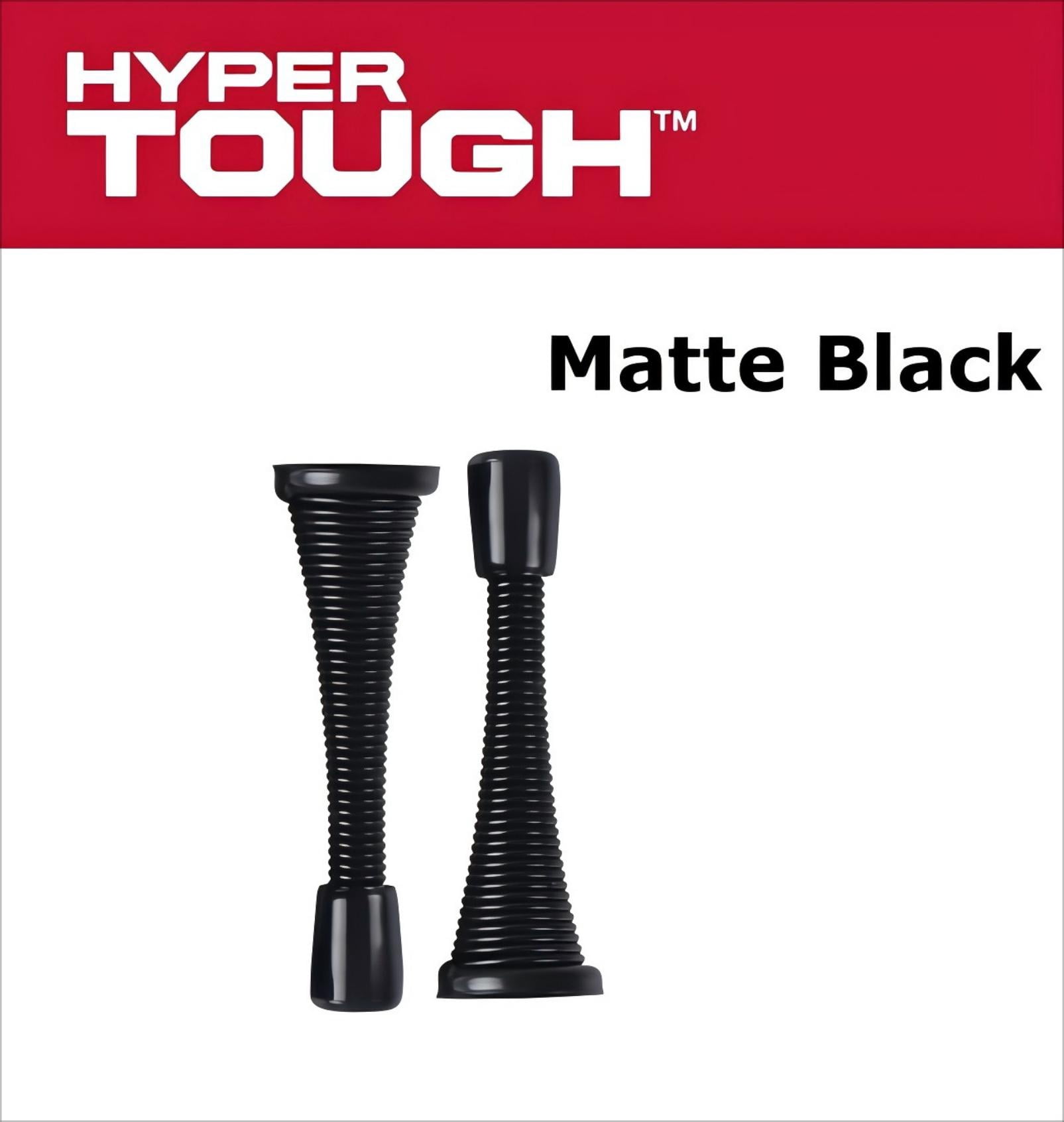 Hyper Tough Steel Spring Doorstop, Black Finish, 2 pack