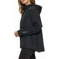 thumbnail image 3 of Calvin Klein Women's Hooded Performance Side-Snap Rain Jacket, Black, S, 3 of 5