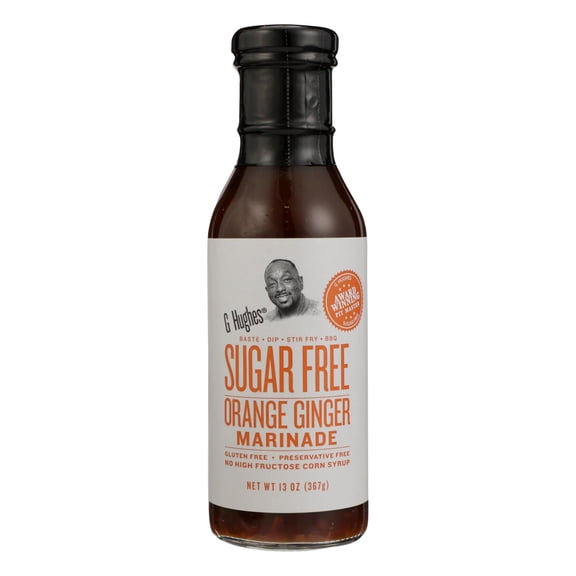 G Hughes - Marinade Orange Ginger Sugar Free - Case of 6 - 13 OZ