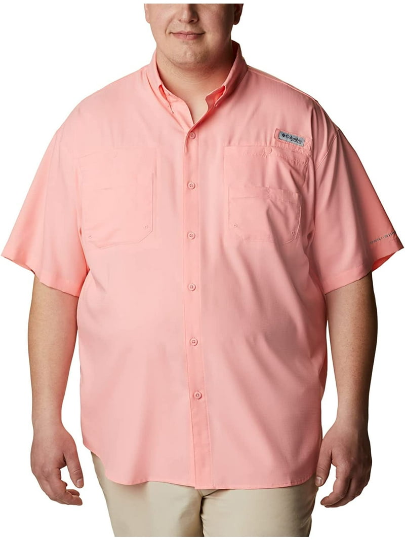 Chemise Columbia PFG Tamiami Homme – XXL – Manches Longues – Orange Pêche – Occasion Parfait État