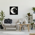 thumbnail image 2 of Stupell Smiling Round Moon Face Landscape Painting Black Framed Art Print Wall Art, 2 of 7