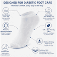thumbnail image 4 of Diabetic Ankle Socks for Men Women Non Binding Loose Fit Breathable Socks for Neuropathy Edema Foot Health Daily Wear 5 Pairs, 4 of 7