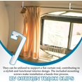 thumbnail image 3 of TonGass (4-Pack, White) RV Curtains Holder for Camper, Windows Side Curtain Hold, Plastic Camper Windows Curtains Track Clips, RV Accessories for Inside Window, 3 of 6