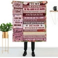 thumbnail image 6 of Yibo Mom Gift from Daughter Blanket Flannel Soft and Comfortable Anti-static Bed Sofa Blanket, 6 of 9