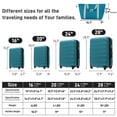 thumbnail image 2 of Hardshell Luggage Sets 4 pcs + Bag Spinner Suitcase with TSA Lock Lightweight-16"+20"+24"+28" Luggages, 2 of 9