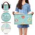 thumbnail image 5 of Yayeee Foldable Storage Basket for Shelves with Handles Waterproof Cloth Bins, Blue Beach Pattern, 5 of 7