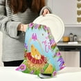 thumbnail image 2 of Easter Basket Eggs Chicks Kitchen Tea Towels Set of 4 Absorbent Hand Dish Towels, Spring Purple Flower Dishcloths Lint-Free 18x28 Inch Fast Drying for Cooking Baking Home Clean, 2 of 5