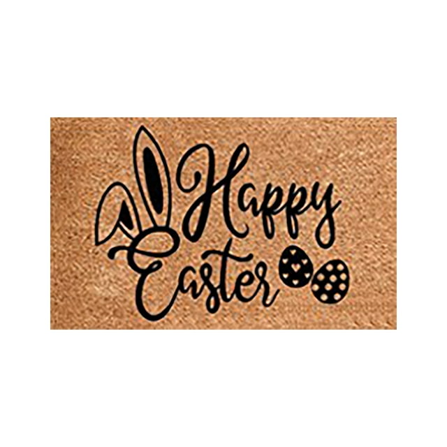 Tapis d'Entrée Lapin de Pâques pour Porte d'Entrée, Tapis Intérieur Extérieur, Décorations des Fêtes