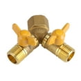 thumbnail image 2 of Dual Tap Connector,G1/2 Brass Garden Irrigation Way Tap Adapter Way Tap Connector Adapter World-Class Design, 2 of 8