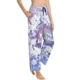 thumbnail image 2 of Balery Round Snow Merry Christmas print Women's Pajama Pants,Ultra Lightweight Pjs,Lounge Pant-Large, 2 of 9