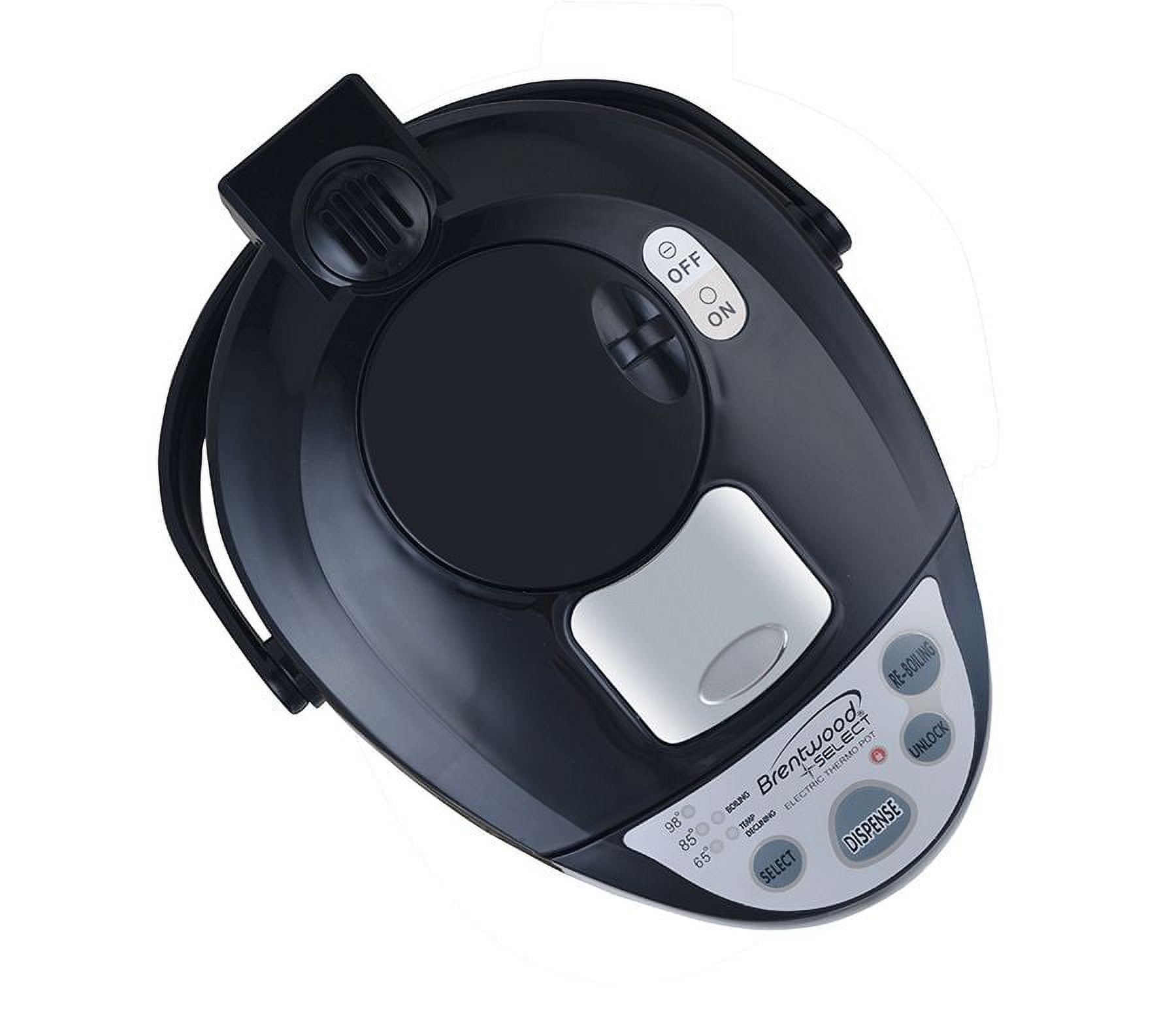 Distributeur d'eau chaude électrique de 4,0 litres en acier inoxydable de Brentwood Select