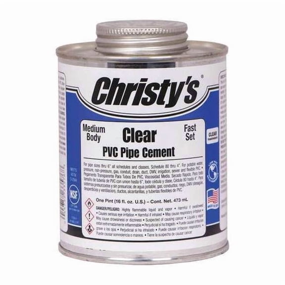 Christys Pipe Cement,Clear,16 oz. RH-MCLV-PT-12