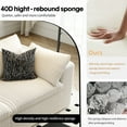 thumbnail image 4 of 118" L Shaped Modern Sofa Modular Sectional Cloud Couch with Ottoman,Deep Seat Upholstered Couches with Plush Corduroy Fabric for Living Room Furniture,Apartment,No Assembly Required,White, 4 of 9