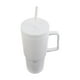 thumbnail image 3 of Vaso de plástico de 30 oz con doble pared aislante y estampado de fantasma, con pajita y asa, color blanco, para celebrar Halloween, 3 of 6