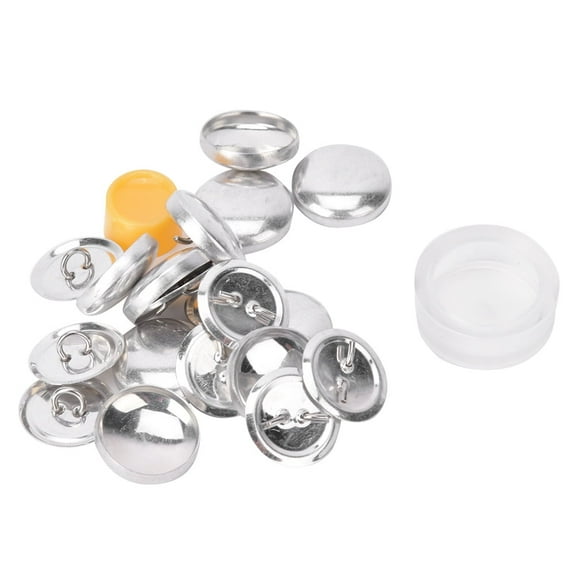 Cover Button Kit, Cloth Fabric Covered Round Flat Back Metal Buttons Refill Forms Replacement with Buckle Making Tool for DIY Sewing Bags Crafts Sofa Upholstery ,10 Sets [20mm]