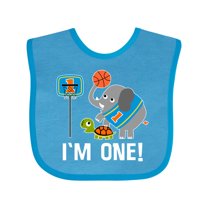 Inktastic Basketball 1st Birthday for One Year Old Boys Baby Bib