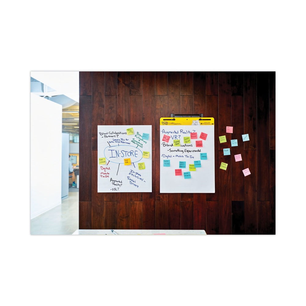 Post-it Super Sticky Easel Pad, 25 x 30 Inches, 30 Sheets Per Pad, 4 Pads, Large, White, Premium Self Stick Flip Chart Paper, Anchor Chart, Office Supplies & School Supplies, Great for Teachers and S