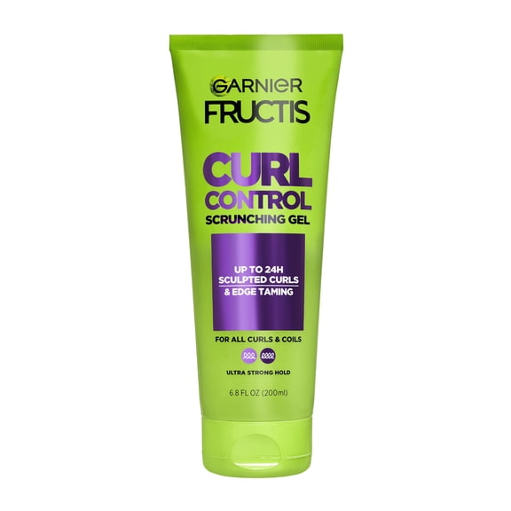 Garnier Fructis Style Curl Scrunch Controlling Hair Gel for Curly Hair, 6.8 fl. oz.