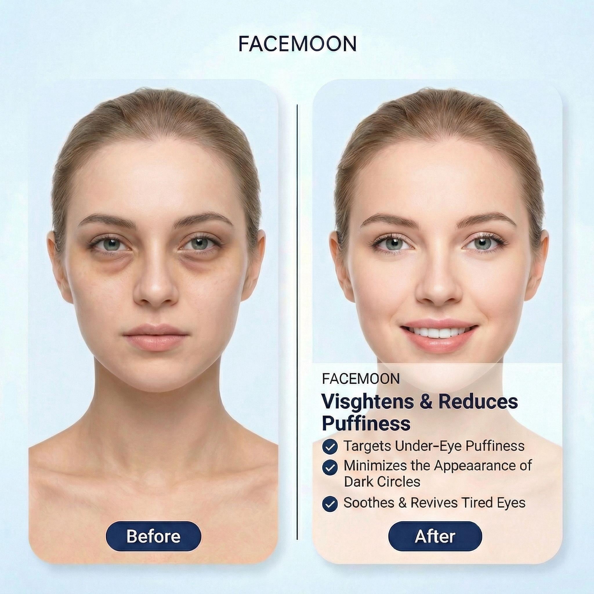 FACEMOON Cooling Eye Mask Comfort Relief for Puffy Eyes Dark Circles Large Soft Thick Gel Flexible Reusable Sleep Essential Black