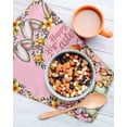 thumbnail image 3 of Happy Eatser Kitchen Dish Towels for Drying Dishes Set of 4, Cute Bunny Colorful Eggs Rustic Flower Plants Pink Waffle Weave Microfiber Hand Tea Bathroom Towels Quick Dry & Absorbent Towel 12x12, 3 of 7