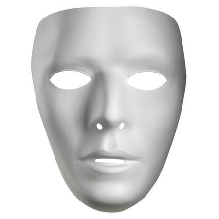 White Blank Male Mask for Halloween Costume