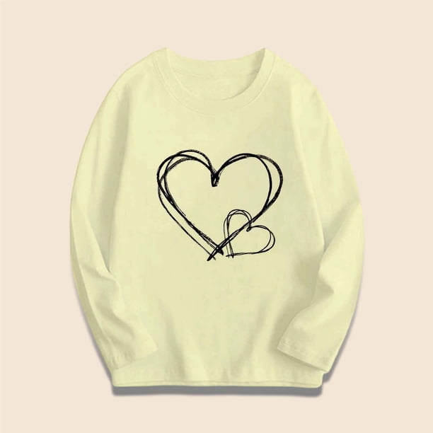 Blusas y camisas de manga larga con cuello redondo, modernas, estampadas, informales, holgadas, con cuello redondo y manga larga para niños de talla mediana y grande.