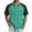 a01Green, variant on Faux Denim Shirt for Men with 2 Pockets Short Sleeve Button Down Collared Raglan Color Block Shirts Western Soft Fit Work Casual Cowboy Comfortable Tops Khaki L