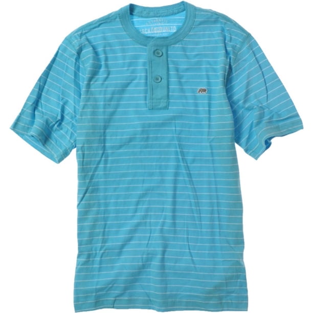 Ecko Unltd. Camiseta henley con rayas de capitán Jack para hombre, azul, extragrande