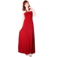 thumbnail image 4 of Evanese Women's Elegant Cross Tie Halter Long Formal Party Dress, 4 of 4