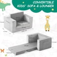 thumbnail image 3 of Silla Kids Couch Zorvoxz 2 en 1 para niños pequeños de 1 a 3 años, forro polar suave, 3 of 8