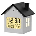 thumbnail image 1 of Reloj despertador digital con forma de casa para niños, luz nocturna, adorno multifuncional Techo negro, 1 of 9